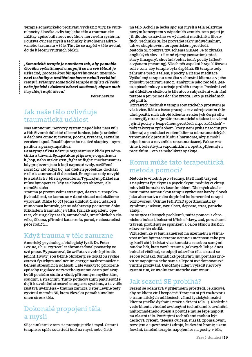 Pravý domácí časopis - Tělo nezapomíná 2